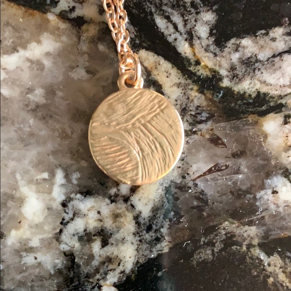 Böhme Textured Gold Coin Pendant Necklace - Picture 4 of 4